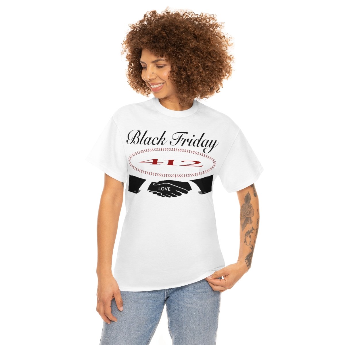 Black Friday 412 Men And Women Heavy Cotton T Shirt - Image 3