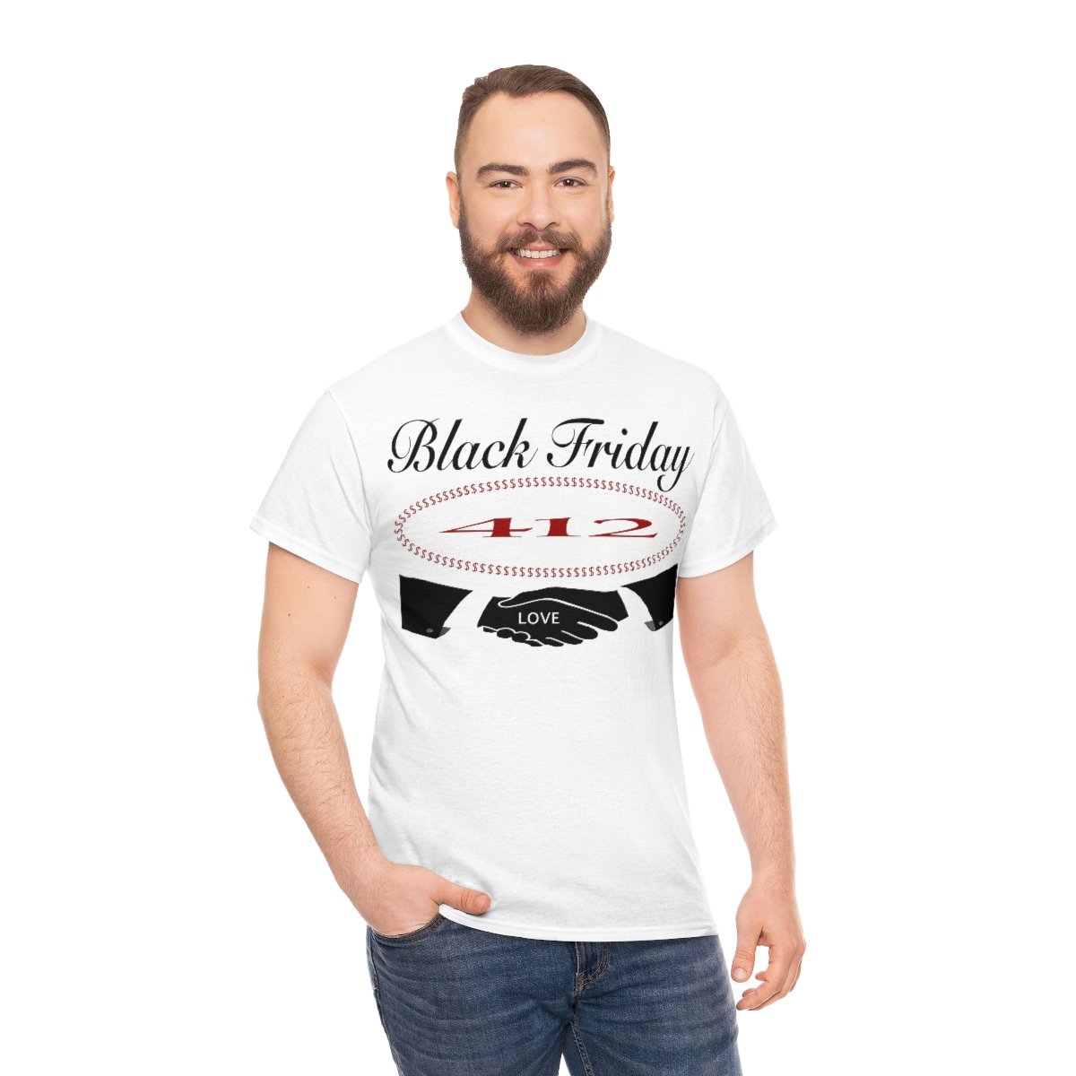 Black Friday 412 Men And Women Heavy Cotton T Shirt - Image 5