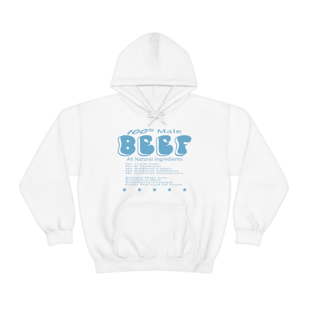100% Male BEEF Men Hooded Sweatshirt