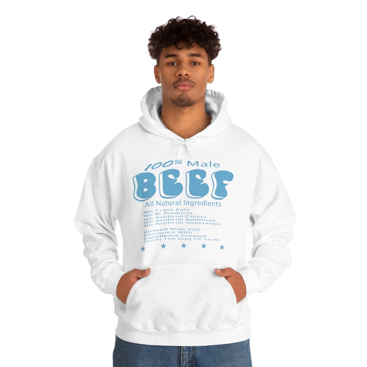 100% Male BEEF Men Hooded Sweatshirt - Image 3