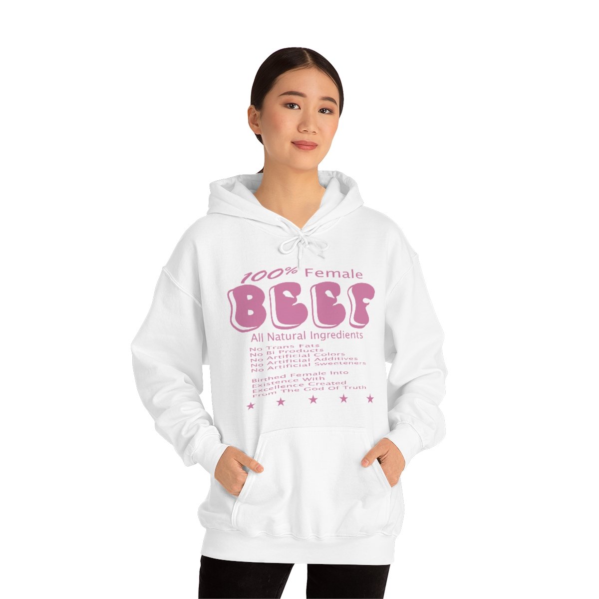100% Female BEEF Women Hooded Sweatshirt - Image 2