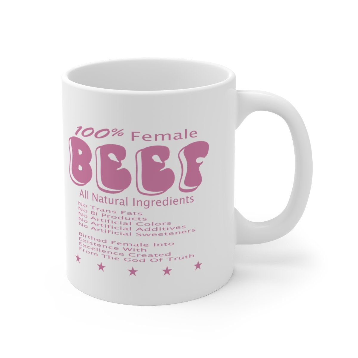 100% Female BEEF Ceramic Mug 11oz - Image 4