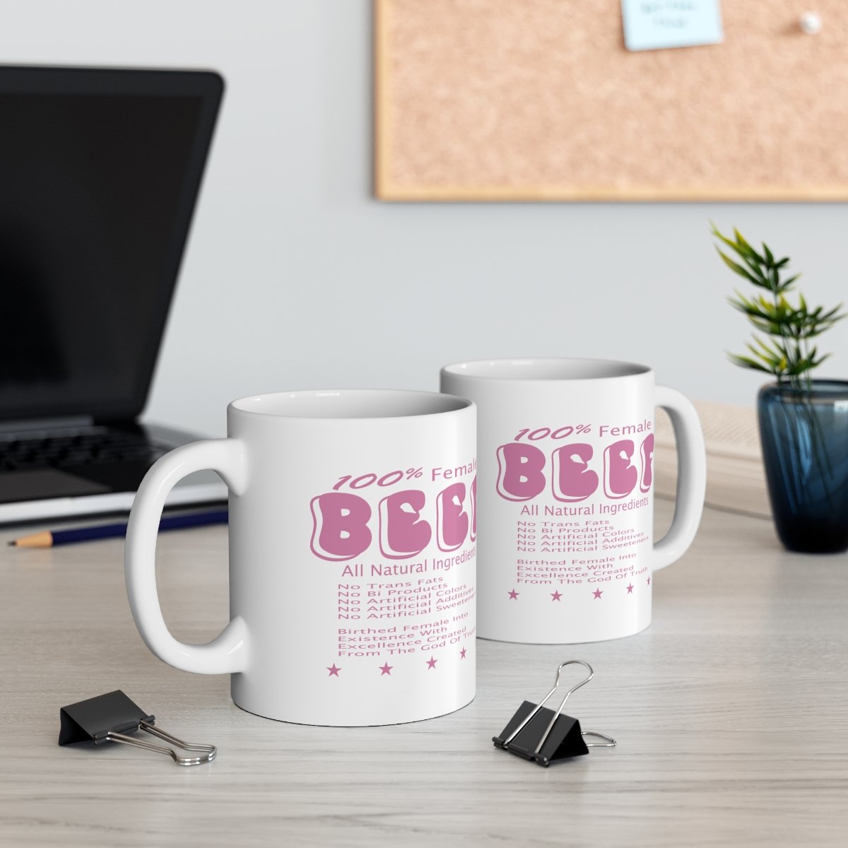 100% Female BEEF Ceramic Mug 11oz - Image 6