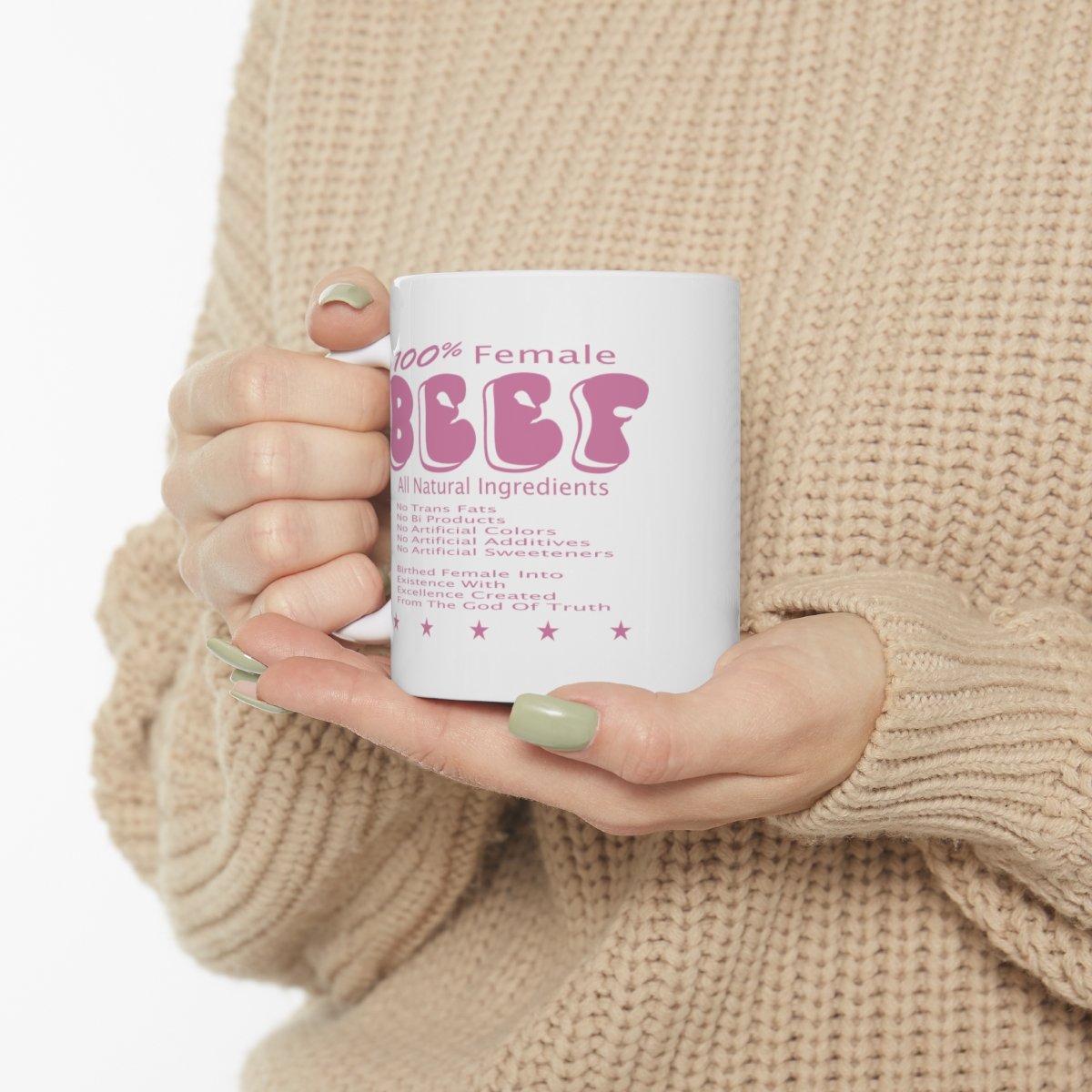100% Female BEEF Ceramic Mug 11oz - Image 10