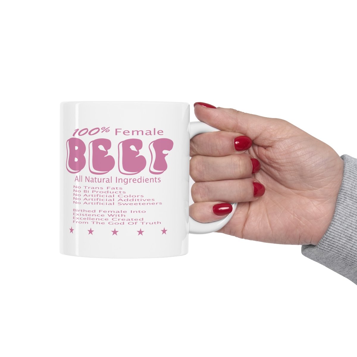 100% Female BEEF Ceramic Mug 11oz - Image 12