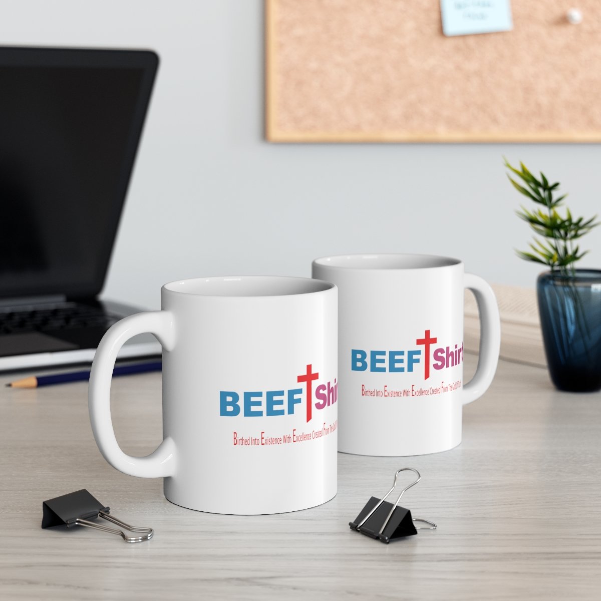 BEEF T Shirt Ceramic Mug 11oz - Image 6