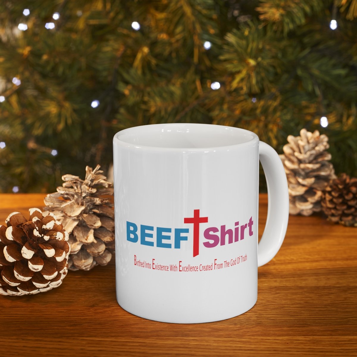 BEEF T Shirt Ceramic Mug 11oz - Image 9