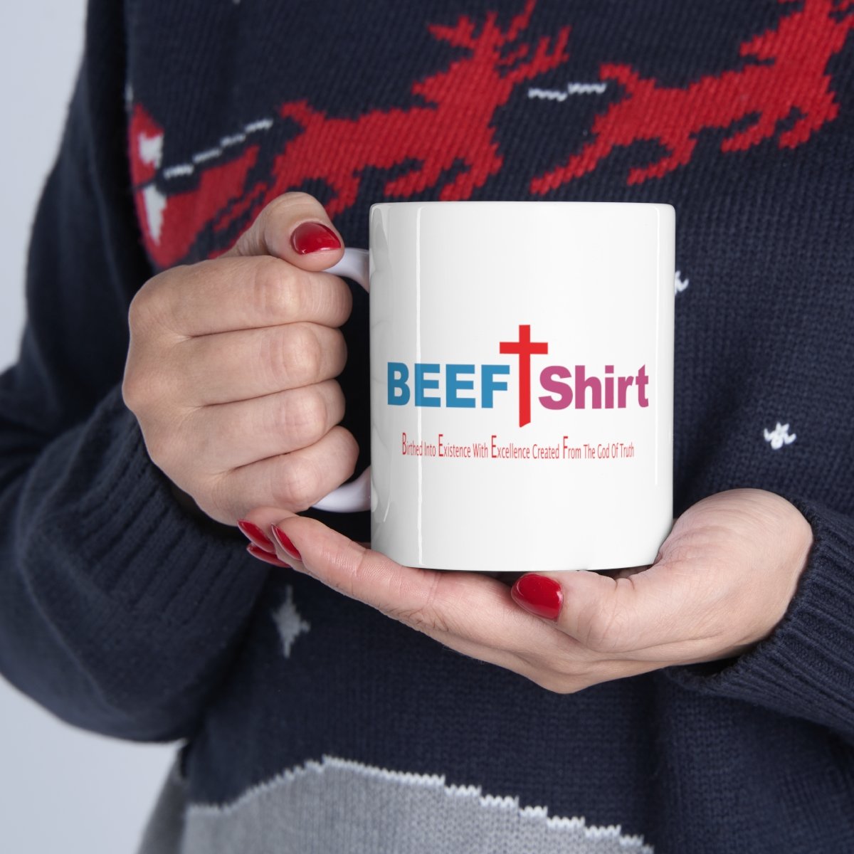 BEEF T Shirt Ceramic Mug 11oz - Image 11
