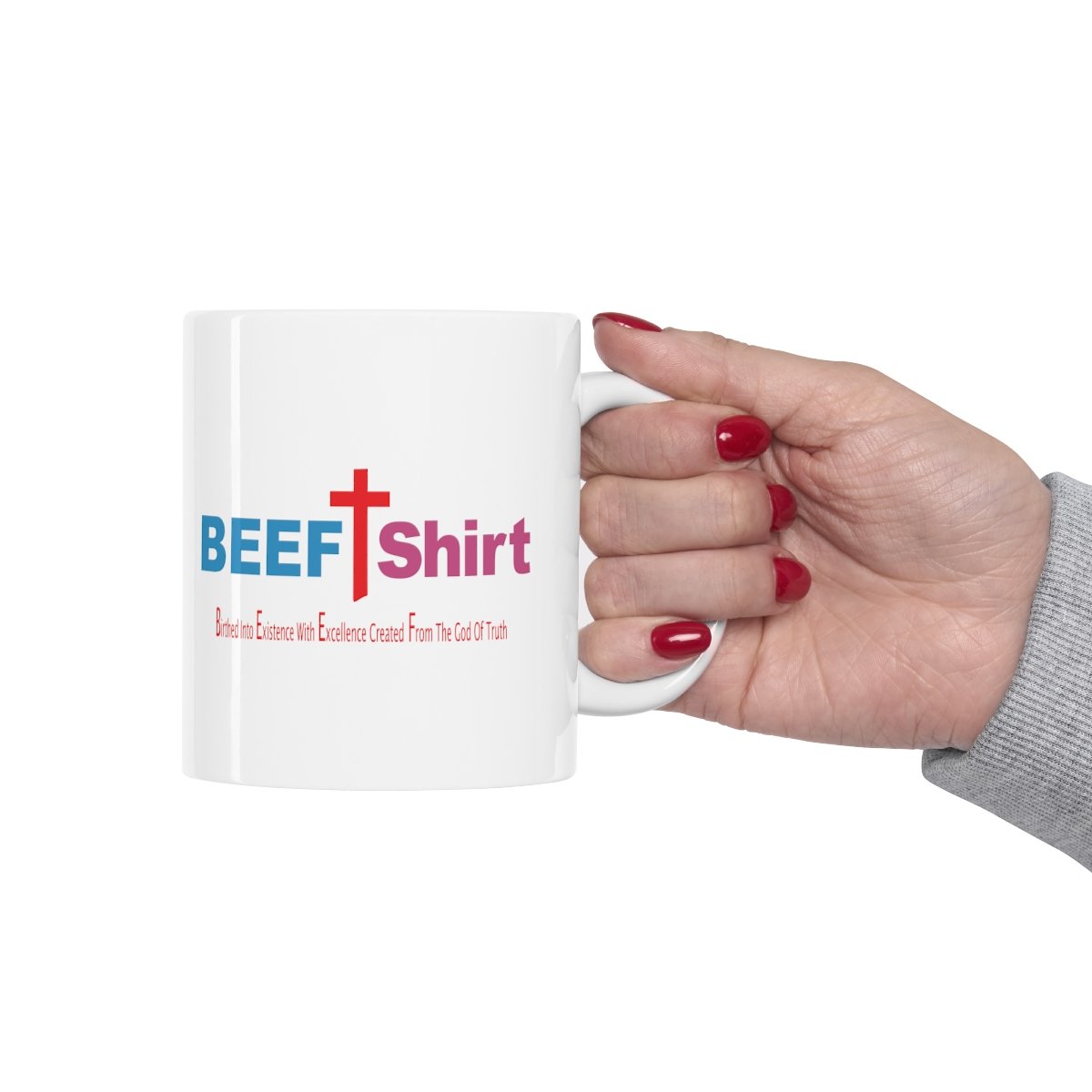 BEEF T Shirt Ceramic Mug 11oz - Image 12