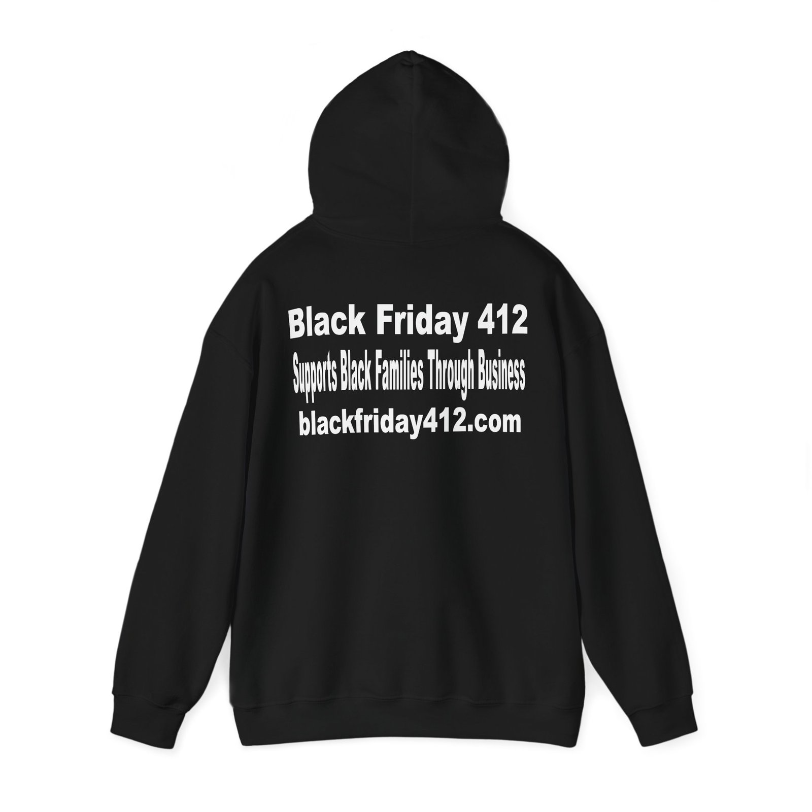 Black Friday 412 Unisex Hooded Sweatshirt Black Edition - Image 3