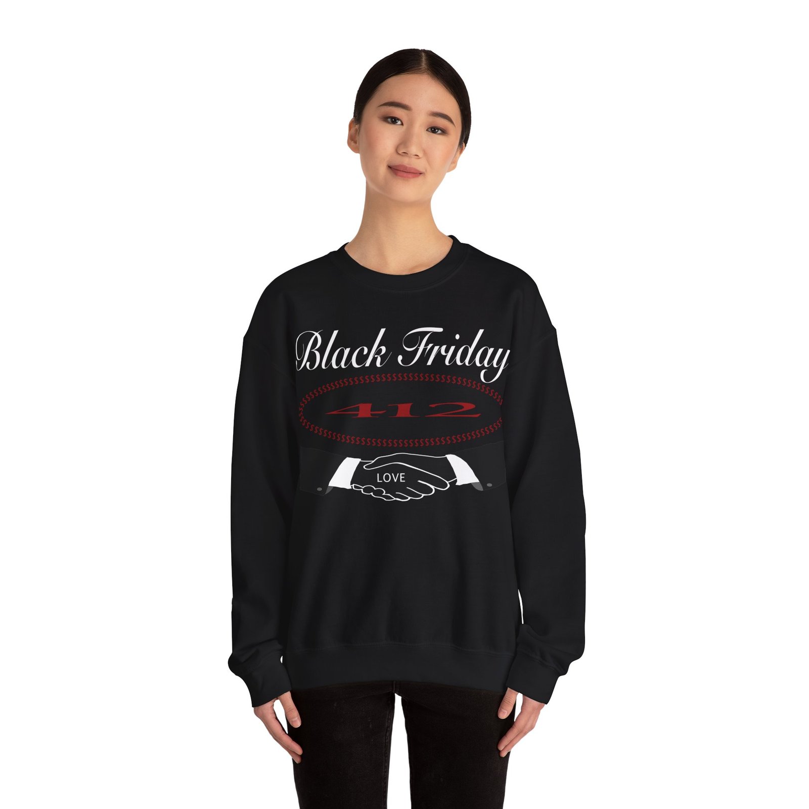 Black Friday 412 Unisex Crewneck Sweatshirt Black Edition - Image 4