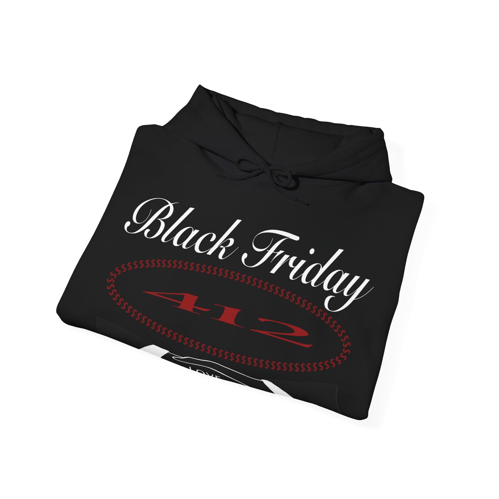 Black Friday 412 Unisex Hooded Sweatshirt Black Edition - Image 4