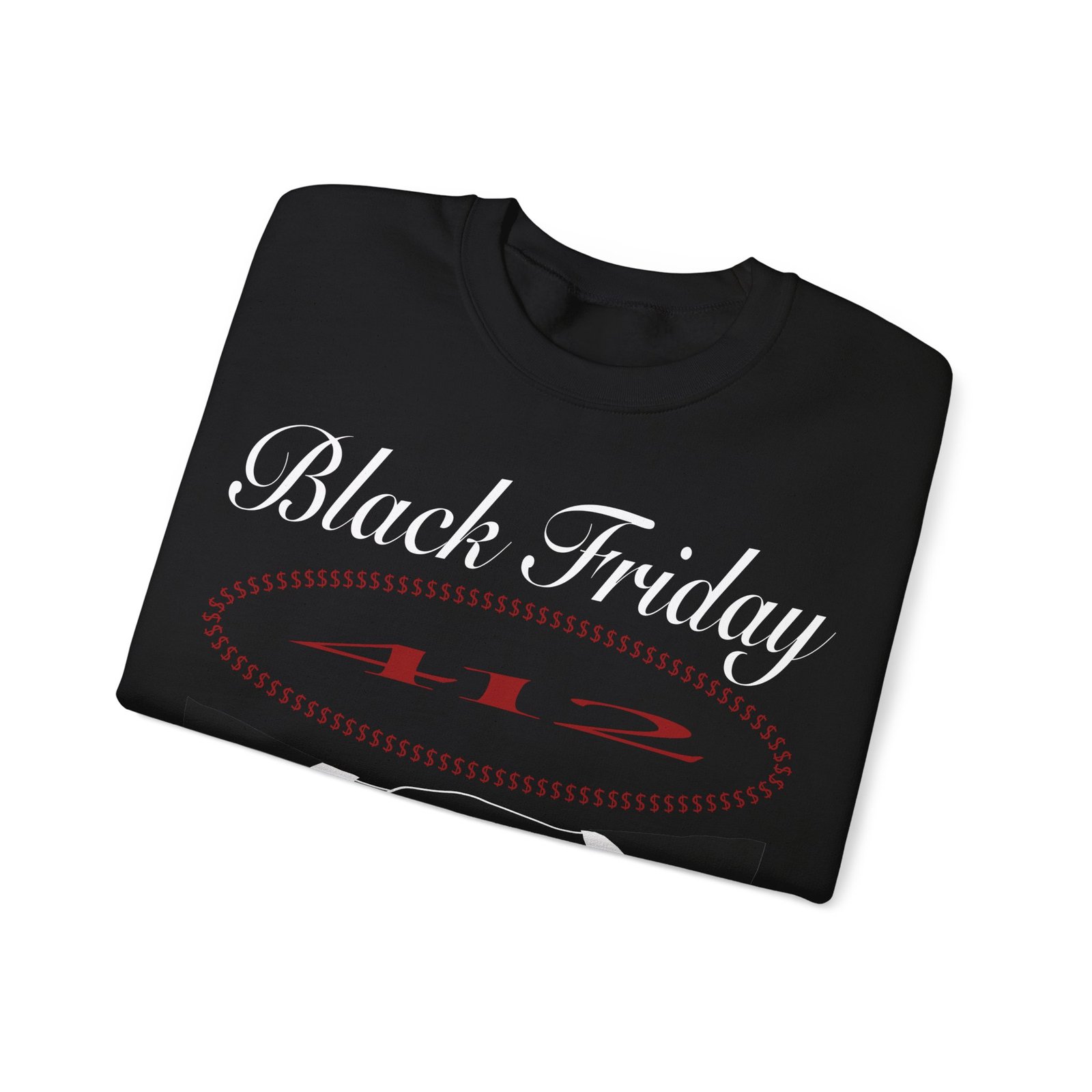 Black Friday 412 Unisex Crewneck Sweatshirt Black Edition - Image 3